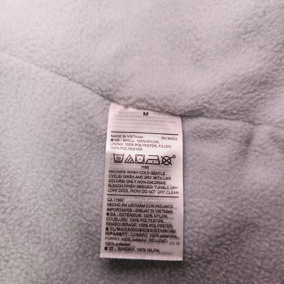 Old Navy Puffer Vest Womens M Gray Jacket Fleece Lined Medium Solid Cozy - Picture 6 of 6